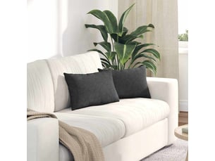 Lot de 2 coussins de canapé, coussins décoratifs gris foncé 50 x 30 cm cf59089
