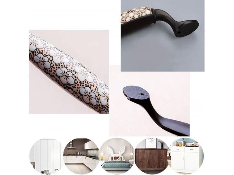  Lot de 2 poignées de table de style rétro européen, poignées de tiroir sculptées, poignées de tiroir de style européen pour décoration  - Conforama C