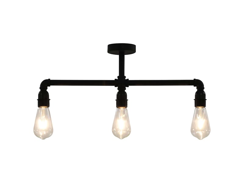  Plafonnier, lampe plafond noir 3 ampoules e27  - Conforama A