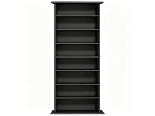 Bibliotheque coloris  noir 7 étagère(s)   - 58 cm x 126.3 cm