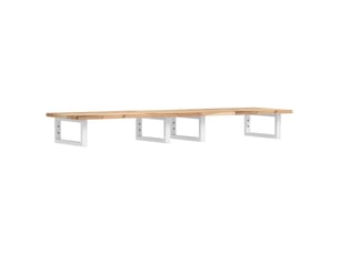 Étagère de vasque murale acier et bois massif d'acacia shl7007