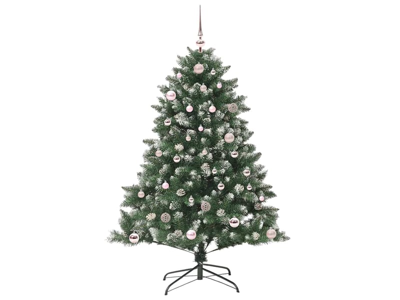  Sapin de noël artificiel, arbre de noël vert 150 cm pvc, plastique et acier shl6428  - Conforama C