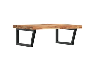 Étagère de vasque murale acier et bois massif d'acacia shl2647