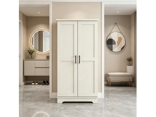 Armoire de cuisine 60x40x120 cm à portes mdf et panneau de particules crème