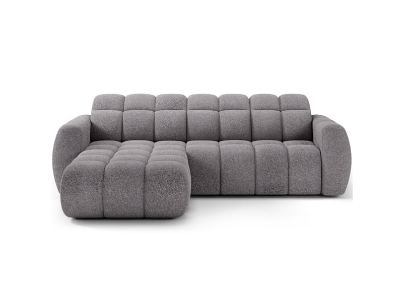  Canapé d'angle électrique fanoti 3 places gris chiné – angle gauche – version 2  - Conforama A