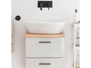 Comptoir de salle de bain, plan de travail marron 40x40x(2-4) cm bois traité cf65799