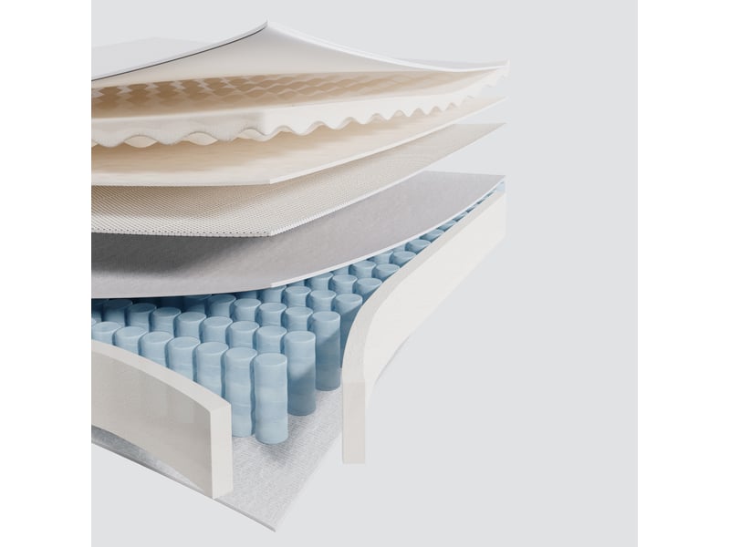 Matelas 160x200 cm, 25 cm d'épaisseur, hybride, soutien mi-ferme, 7 zones de confort, respirant  - Conforama D