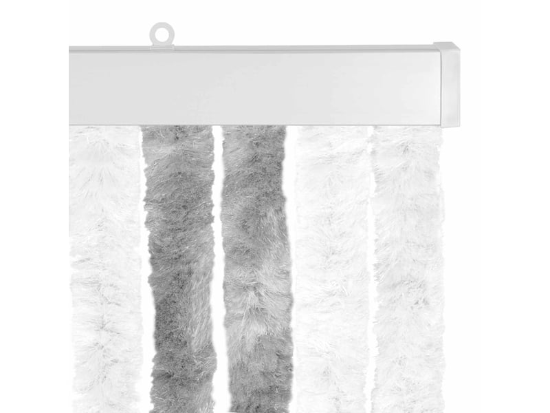  Rideau anti-insectes, moustiquaire en chenille gris et blanc 90 x 220 cm cf43457  - Conforama D