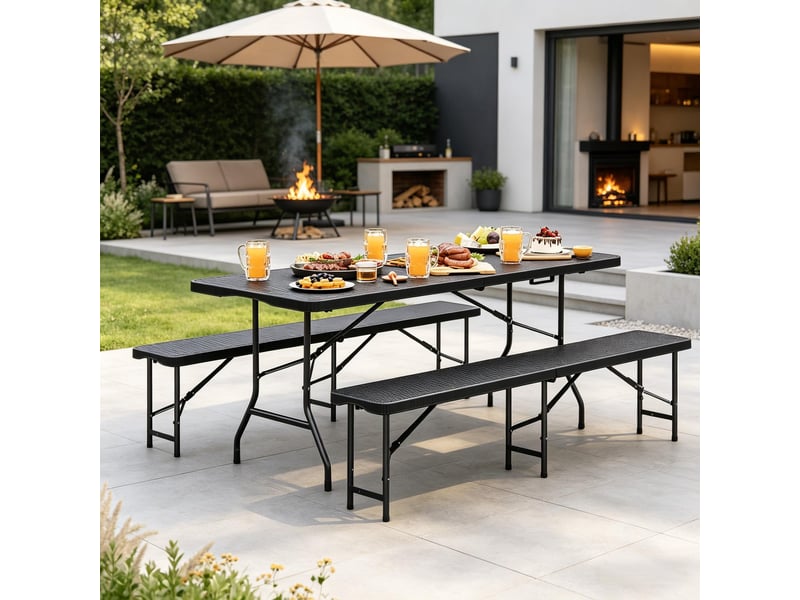  Ensemble de salon de jardin pliable, mobilier de terrasse, camping et extérieur  - Conforama B