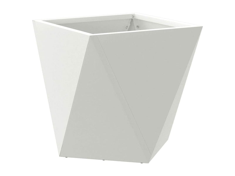  Jardinière - bac à fleurs blanc 30 x 30 x 30 cm acier  - Conforama A