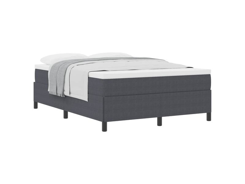Lit double- lit adulte - lit à lattes gris foncé 160 x 200 cm tissu en velours côtelé - Conforama A
