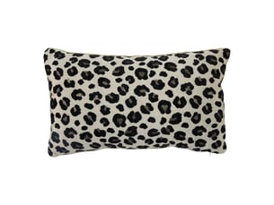 Coussin de noël imprimé léopard noir 50 x 30 cm