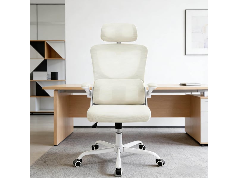  Fauteuil de bureau ergonomique avec appuie-tête et fonction bascule evryae  - Conforama B