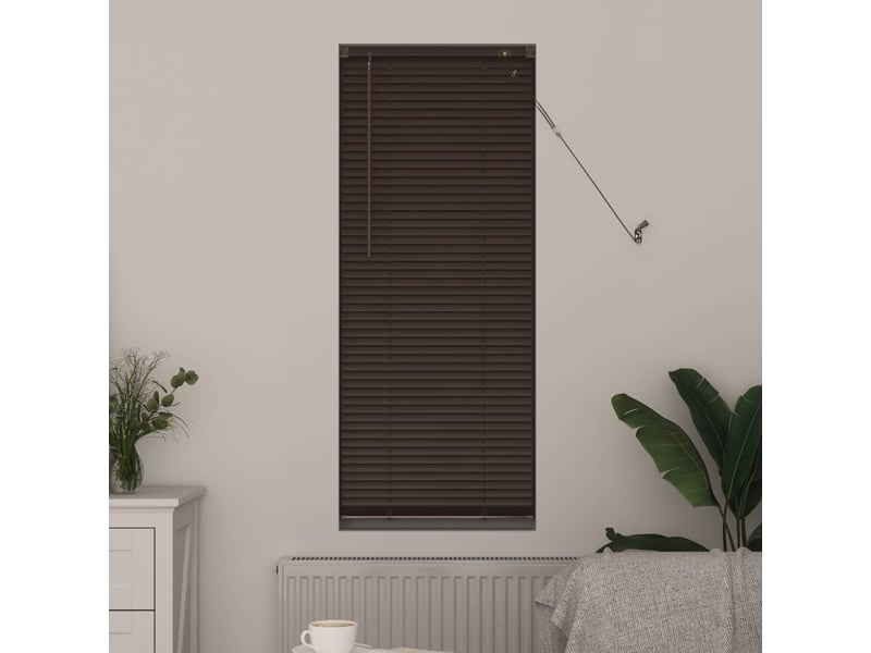  Store vénitien, store de fenêtre marron foncé avec motif 150 x 40 cm 25 mm pvc cf48030  - Conforama C
