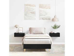 Lit adulte, lit simple, cadre de lit chêne noir 203x101x25cm bois d'ingénierie cf6107