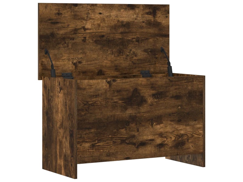  Coffre de rangement avec stockage chêne fumé 80x40x50 cm  - Conforama E