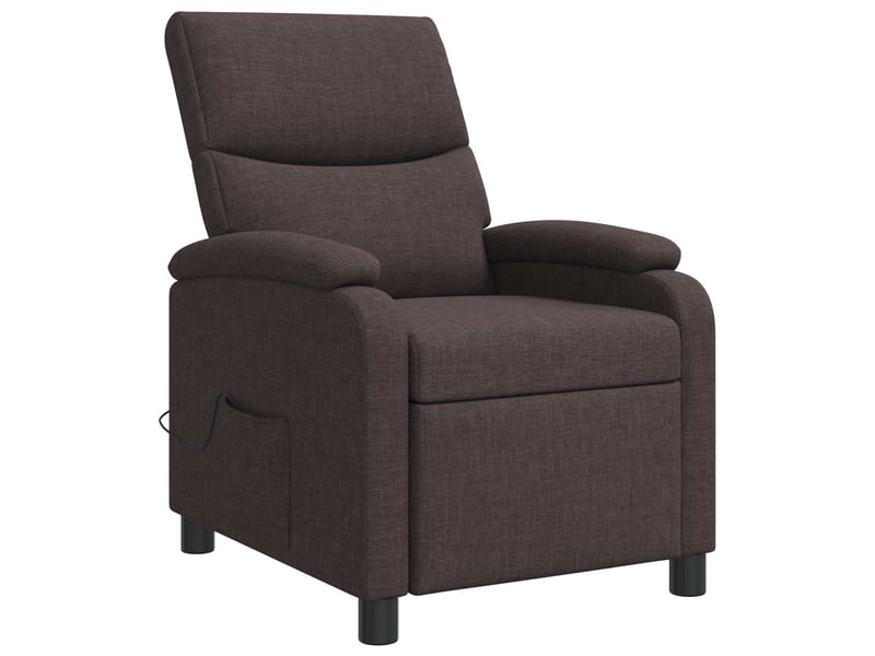 Vidaxl fauteuil de massage inclinable marron foncé tissu - Conforama E