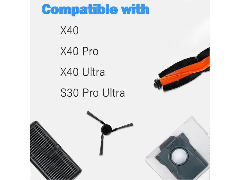 For dreame x40 ultra x40 pro sweeping robot consumables main roller brush mop cloth hepa filter dust bag accessories - Conforama B