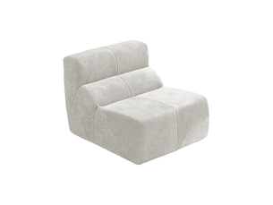 Fauteuil fixe <strong>MODENVIE</strong> <strong></strong> Velours blanc vendu A l'unité
