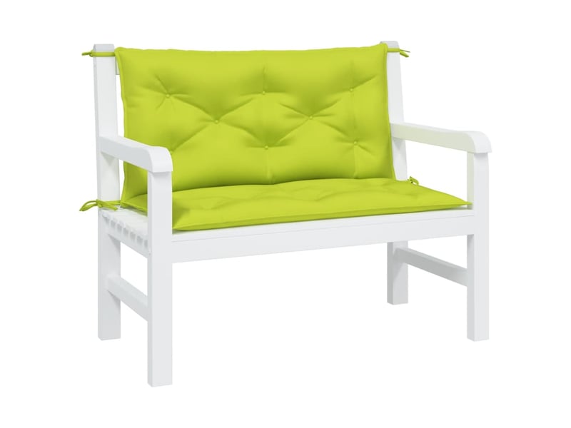  Lot de 2 coussins de banc de jardin, coussins d'assise vert vif tissu oxford cf58709  - Conforama C