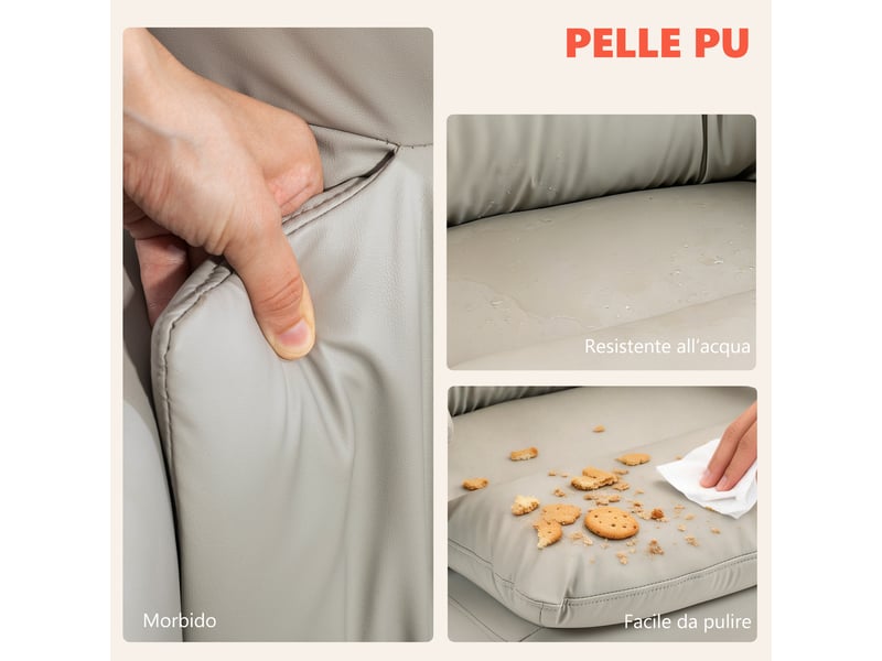  Fauteuil de bureau massant à vibration, chauffant, inclinable à 135° avec repose-pieds  - Conforama W