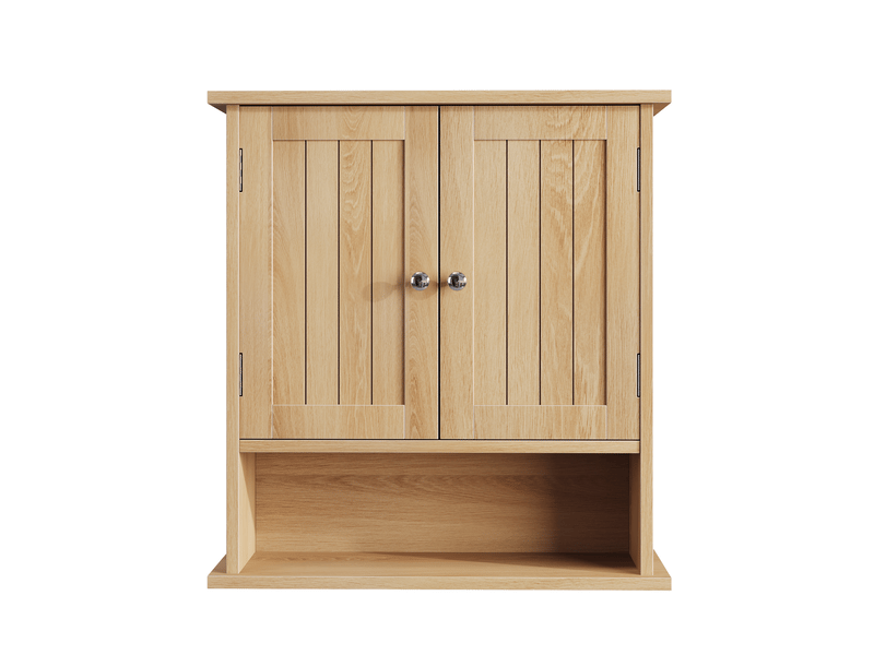  Armoire de salle de bains murale 54,6x19,8x59,9 cm à double porte mdf marron multicolore  - Conforama A