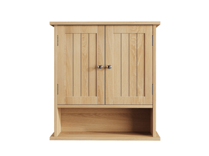 Armoire de salle de bains murale 54,6x19,8x59,9 cm à double porte mdf marron multicolore