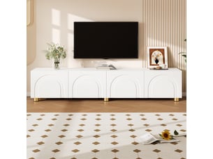 Meuble tv coloris blanc 180 cm HAUSS SPOLE