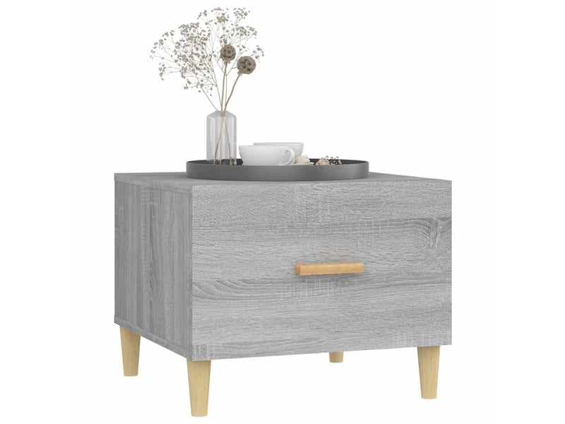  Tables basses 2 pcs - table de salon - table à thé sonoma gris 50x50x40 cm bois d'ingénierie  - Conforama E