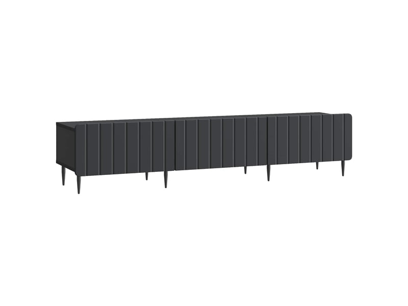  Meuble tv - banc tv - meuble de rangement avec tiroir noir 147 x 34,5 x 32 cm bois d'ingénierie  - Conforama A