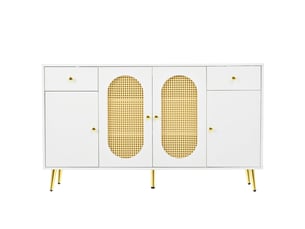 Buffet 4 porte(s)  2 tiroir(s) PANGIVO  - 140 cm coloris bicolore 