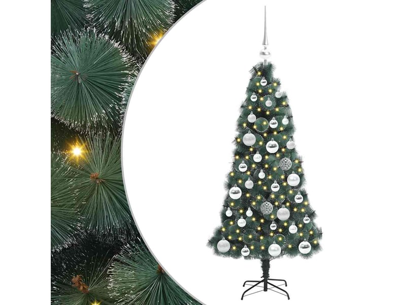  Sapin de noël, arbre de noël artificiel pré-éclairé avec ensemble de boules shl7663  - Conforama A