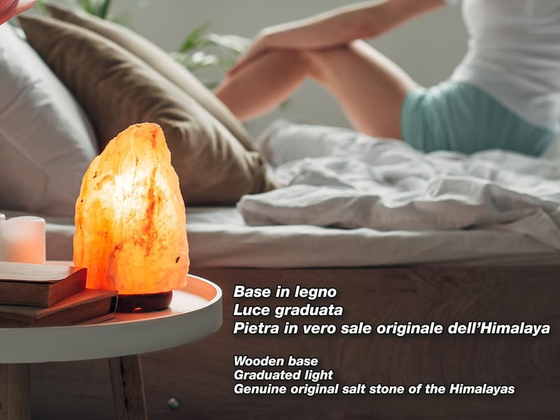  Lampe de sel de l'himalaya naturelle - unique faite à la main 5-6inch  - Conforama B