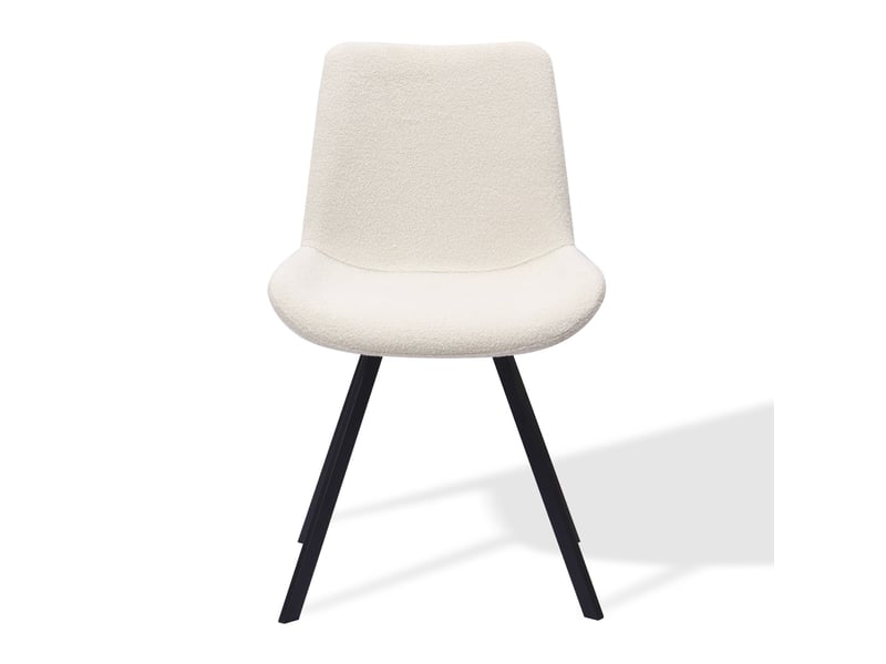 Lot de 2 chaises de salle à manger pivotantes 54x59x90 cm 360° métal blanc  - Conforama A