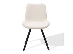 Lot de 2 chaises de salle à manger pivotantes 54x59x90 cm 360° métal blanc
