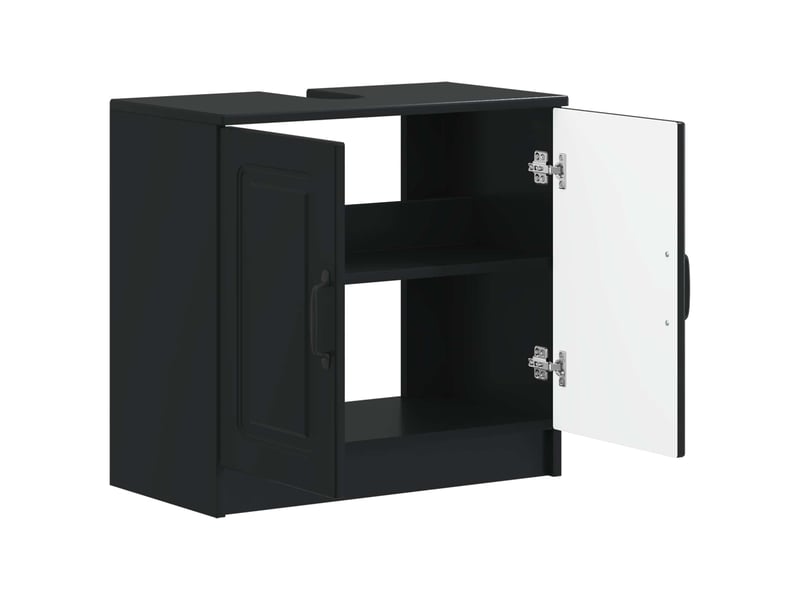 Meuble sous lavabo de salle de bain utrecht noir cf64936 - Conforama C