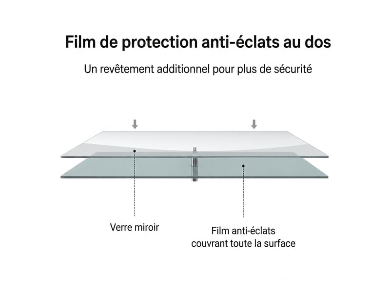  Miroir de salle de bain 60x80 cm cadre en aluminium noir hd  - Conforama E