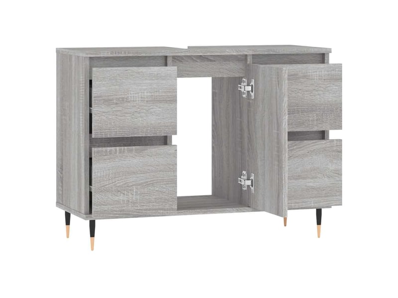  Armoire salle de bain, cabinet de salle de bain sonoma gris 80x33x60 cm bois d'ingénierie cf65215  - Conforama C