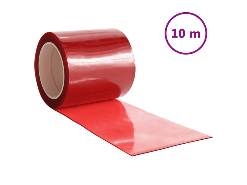  Rideau de porte rouge 200 mmx1,6 mm 10 m pvc cf43621  - Conforama A