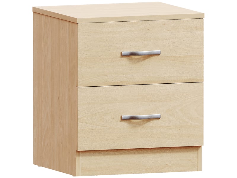  Table de chevet riano, commode de nuit, chambre, rangement, 47x40x36cm, 2 tiroirs, pin 333455 - Conforama A