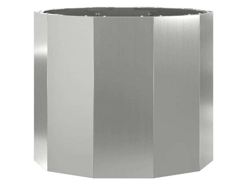  Jardinière ronde extérieure moderne 60 x 60 x 50 cm pratique et durable en acier galvanisé argent 02_0053004  - Conforama B