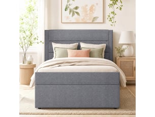 Sommier coffre 90x200 cm <strong>FLORAGRACE</strong> <strong></strong>  vendu avec sommier,sans matelas