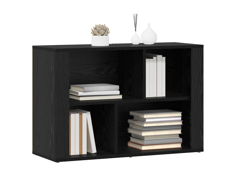  Buffet - bahut - meuble de rangement chêne noir 80 x 30 x 53 cm bois d'ingénierie  - Conforama C