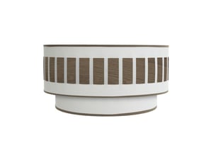 Applique murale fabrilamp ivanna blanc bois foncé 1 x e27 17x30x15 cm