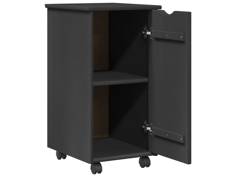  Caisson roulant de bureau gris 34 x 39 x 65,5 cm bois de pin massif  - Conforama D
