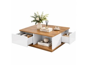 Table basse carré(e) coloris bicolore <strong></strong> <strong></strong> - 70 cmx70 cm
