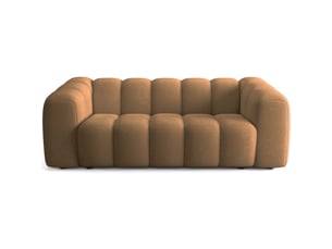 Canapé droit convertible HOMIFAB Belleville 3 places Tissu marron