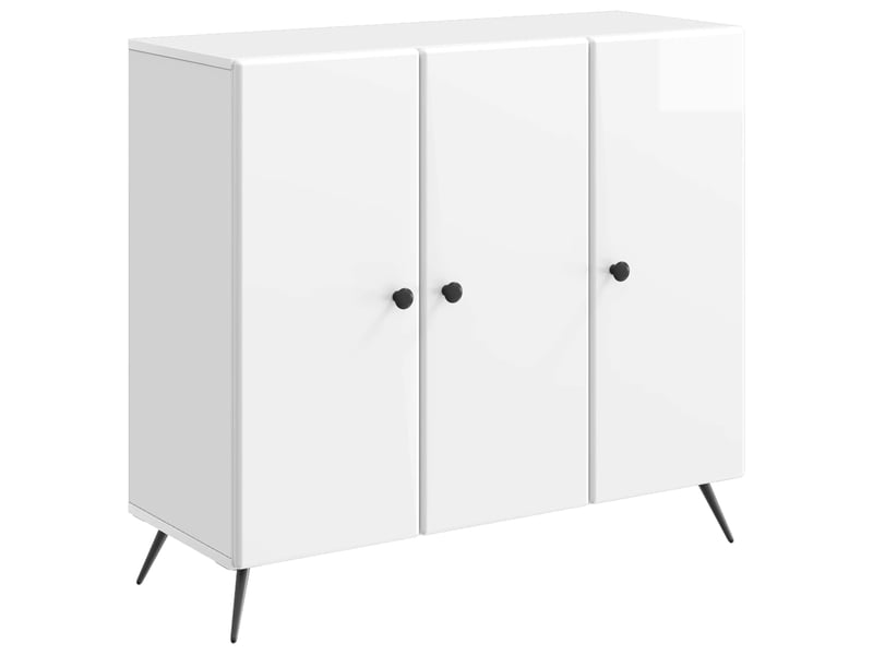  Buffet - bahut - meuble de rangement blanc brillant 89 x 34,5 x 80 cm bois d'ingénierie  - Conforama A