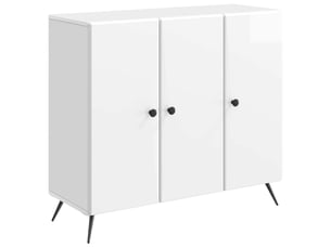 Buffet - bahut - meuble de rangement blanc brillant 89 x 34,5 x 80 cm bois d'ingénierie