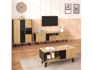 Meuble tv coloris bicolore 170 cm <strong>COVREO </strong>  <strong></strong>